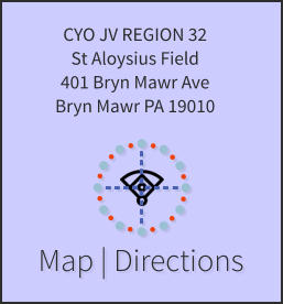Map | Directions CYO JV REGION 32 St Aloysius Field 401 Bryn Mawr Ave Bryn Mawr PA 19010